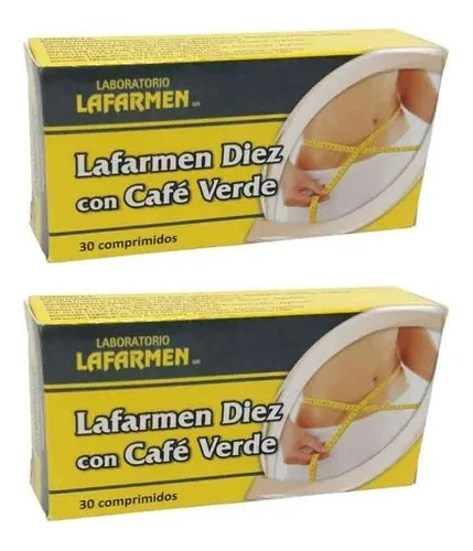 Lafarmen Diez Con Cafe Verde Para Dieta De Adelgazamiento X2