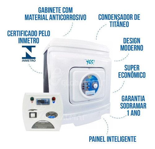 Bomba De Calor Aquecedor Piscina Economico Sd 25 Completo