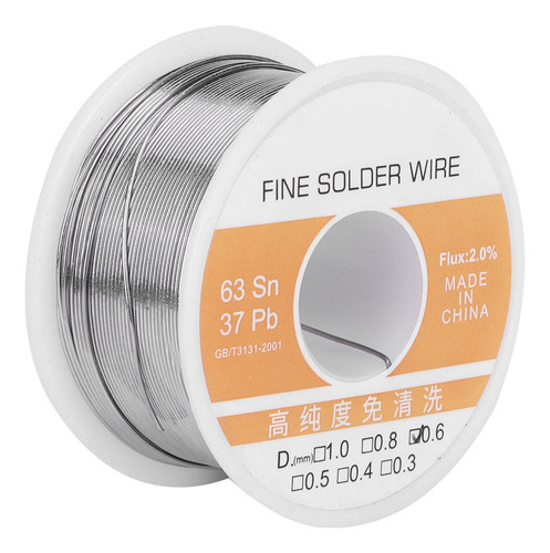 Hilo De Estaño 0.6mm Con Núcleo De Flux Para Soldar