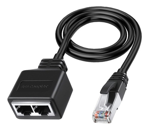 Adaptador Lan Ethernet Rj45 Macho A 2 Hembra