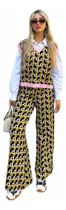 Comprar Portsaid - Pantalón Palazo De Lana Monogram Portsaid Mujer