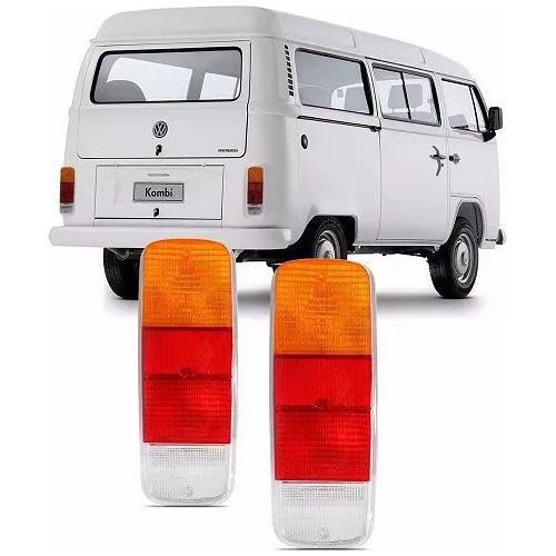 Lente Lanterna Traseira Compativel Volkswagen Kombi 76/14 L.