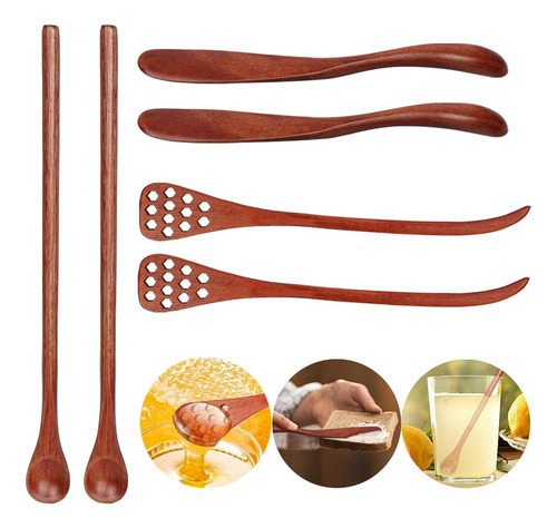 6 Piezas De 708 Pulgadas Cosas De Miel De Miel Cucharada De