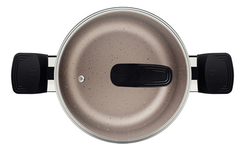 Cacerola Tramontina Milazzo en Aluminio con Revestimiento Interno y Externo en Antiadherente Starflon Max Almendra 20 cm