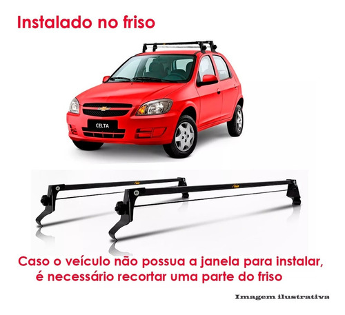  Rack De Teto Bagageiro Aço Chevrolet Celta 2006 2 E 4 Porta