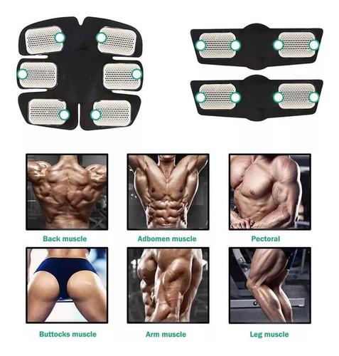 Estimulador Recarregavel Muscular Elétrico Choque Abdominal/