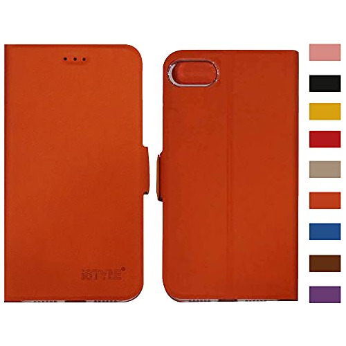 Funda Para iPhone 6/7/8 Plus Naranja Leather-02