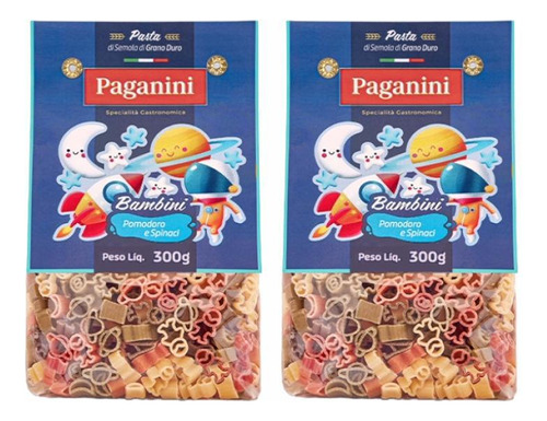 Kit 2x: Macarrão Bambini Espaço Tricolore Paganini 300g