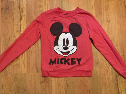 Padrisima Sudadera Disney Mickey Mouse Logo S Original!!