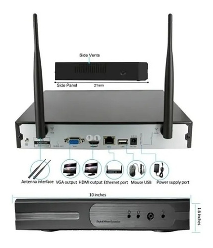 Imagen 2 de 6 de Oferta Kit Camaras Nvr 4 Ch Exterior Inalambricas Wifi