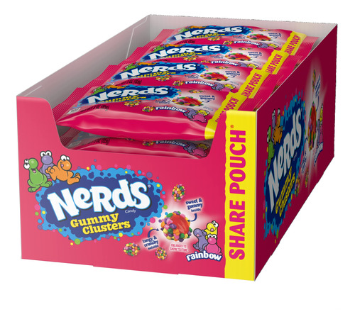 Nerds Gummy Clusters Candy, Rainbow, Bolsas De 3 Onzas (paqu