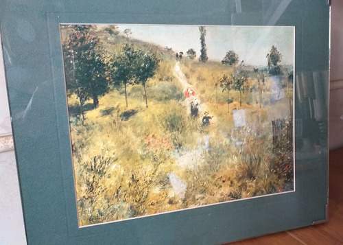 Cuadro Campo De Amapolas Claude Monet Enmarcado 35x30cm 