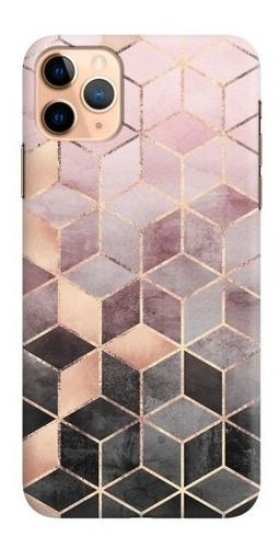 Case - Cubos Rosa Y Gris En Degrade - Carcasas Para Celular
