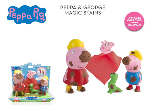 Figuras Coleccionable Peppa Pig Y George Manchas Mágicas