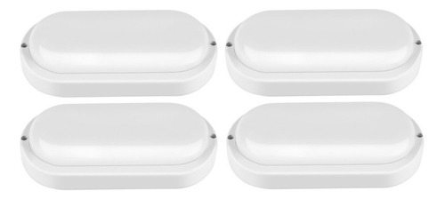 Tortuga Oval Led Pack X 4 Exterior Intemperie 18w 220v Ip54