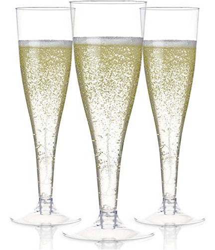 100 Copas De Champán De Plástico Desechables | Copas ...