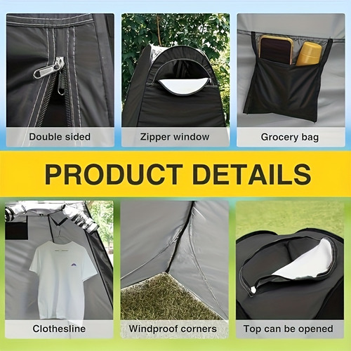 Carpa De Ducha Plegable Con Privacidad Para Exteriores