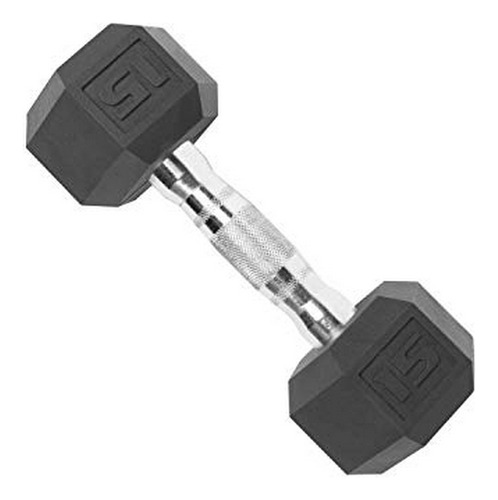 Cap Barbell Coated Hex Dumbbell Con Contorneada Cromo De La