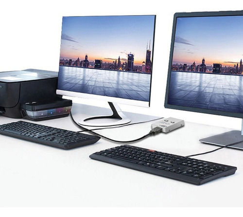 A Divisor De Conmutador De Compartidor De Impresora Usb Uno