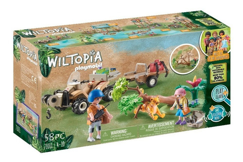 Playmobil Wiltopia Rescate De Animales Jeep Camper Zoológico