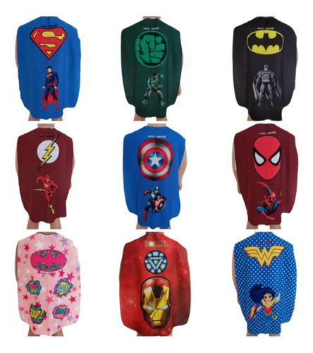 Pack Souvenir 25 Capas Jugar Personajes Superheroe Disney