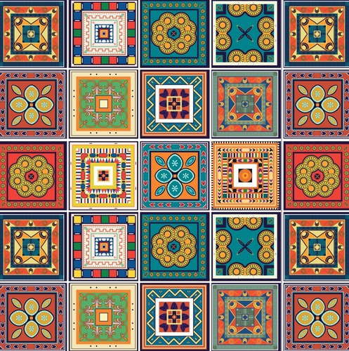Vinilo Azulejo Mosaico Adhesivo 20x20 Piso X 10u Laminado Color 33. Egipto