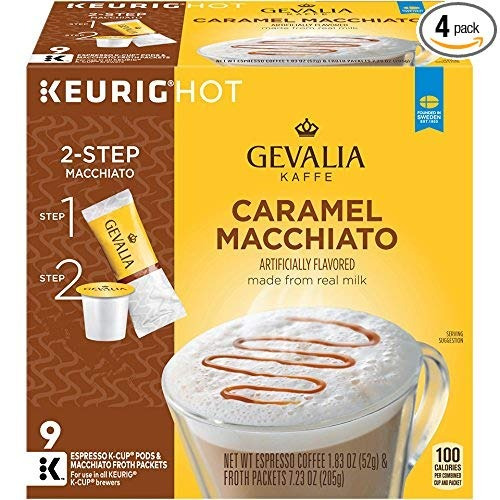 Gevalia Caramel Macchiato, K-cup Pods Y La Espuma Paquetes, 