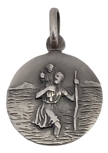 Medalla San Cristobal 18mm Grabado Sin Cargo Chiarezza