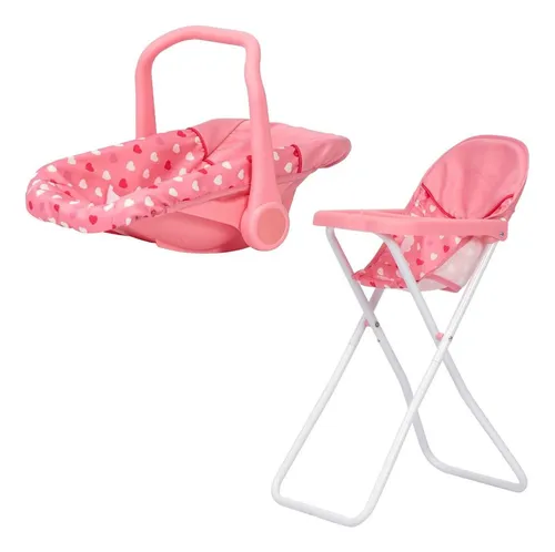 Set Para Mu ecas 4 Pz Prinsel Porta Bebe Cuna Carreola Silla