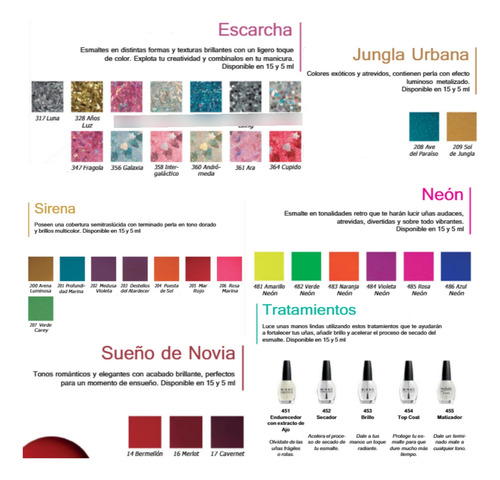 Kit 5 Esmaltes Bissu 15ml Tonos A Elegir 5 Tonos A Elegir