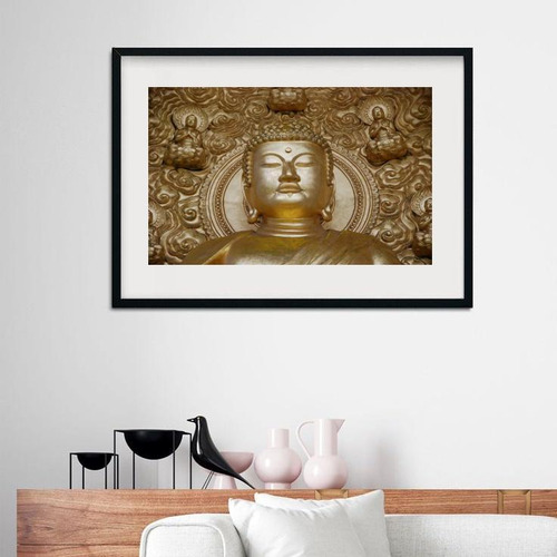 Quadro Horizontal Buda Dourado - 60x48cm