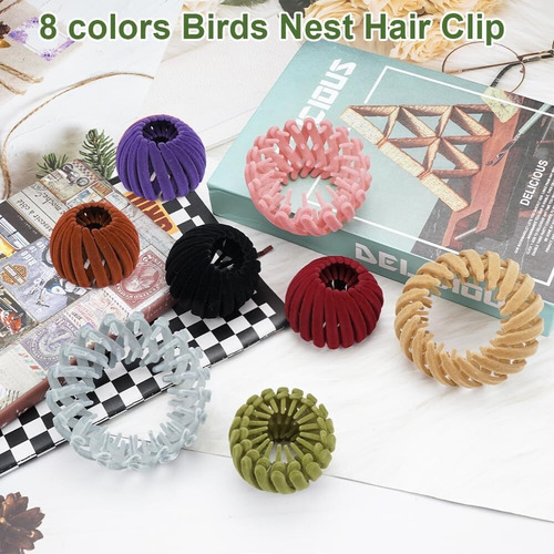 Pinzas Para El Pelo Con Forma Nido Pájaro Soporte Extensible