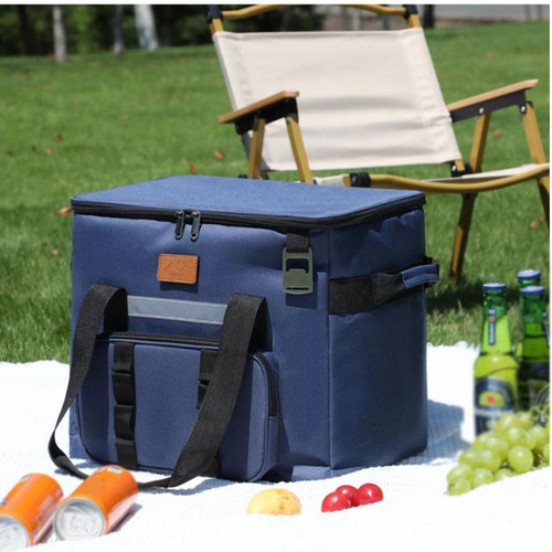 Bolsa De Enfriador Aislado Bag De Comida Fría Azul Oscuro