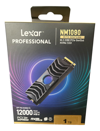 Ssd M2 Lexar Nm1090 Con Disipador 1tb Color Negro