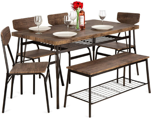 Juego De Comedor De 6 Piezas Marca Best Choice Products