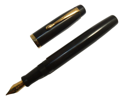 Caneta Tinteiro Kanwrite Legacy Ebonite Black Pena Ouro 14k