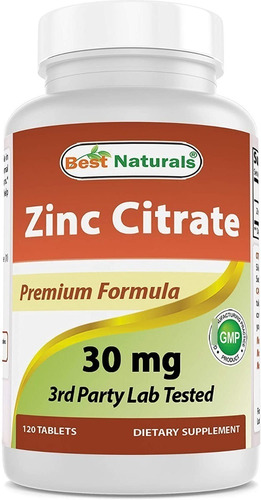 Best Naturals | Zinc Citrate | 30mg | 120 Tablets