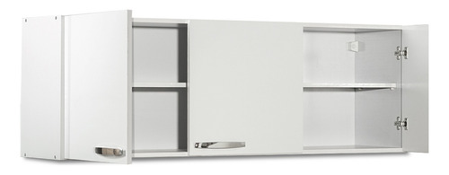 Alacena Y Bajo Mesada 1.20 Melamina Mueble Cocina Blanco