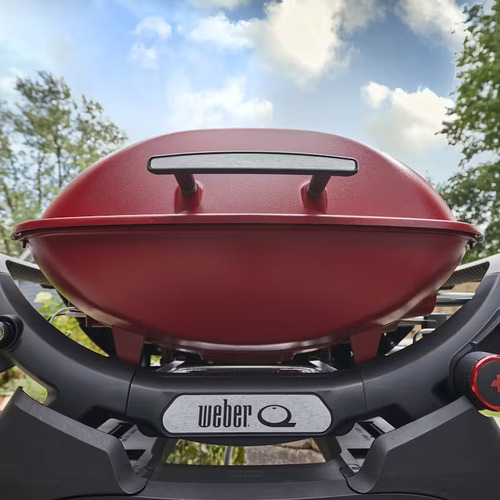 Asador Weber Q 2800n+ Gas Lp Rojo Portatil Con Carrito