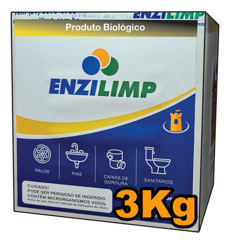 Enzilimp 3kg Biorremediação Para Tratamento De Esgoto