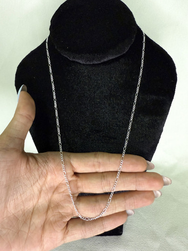 Set De 2 Cadenas Dije Plata Fina 925 Tejido Tres Eslabones Redondos Por Uno Ovalado Para Mujer 45 Cm De Largo 2 Mm Espesor Calibre 40 Collar Ideal Para Regalar En Ocasiones Especiales Cumpleaños