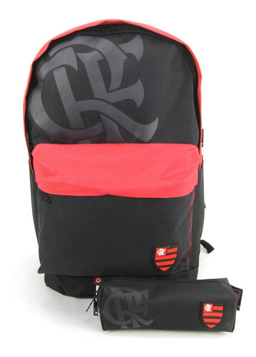Imagem 2 de 10 de Mochila Juvenil Flamengo Costas Com Estojo Xeryus 10916