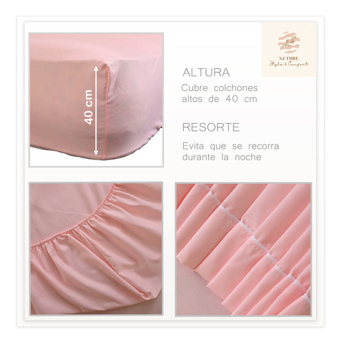 Sábanas Queen Size 2800 Hilos Suave Premium Lisa Soft Nature