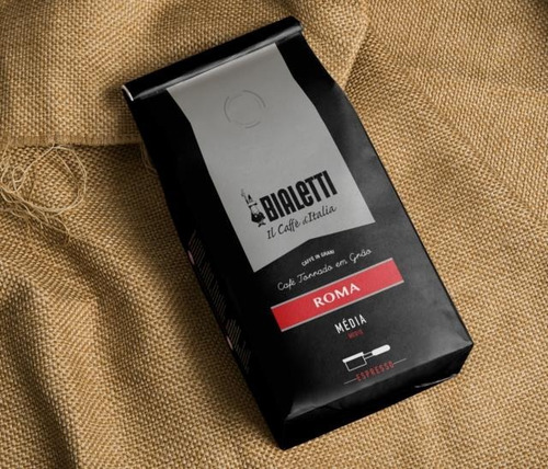 Café Torrado Roma Em Grãos Bialetti 500g