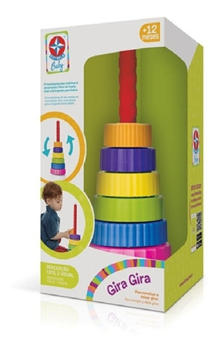 Brinquedo Educativo Infantil Gira Gira Colorido Estrela Baby