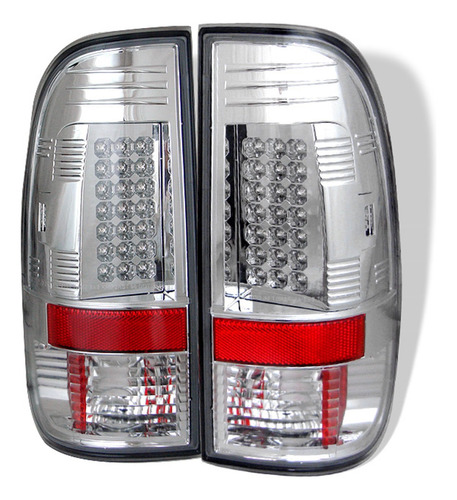 Luz Led Trasera Spyder Para Ford Estilo Super Duty Cromado