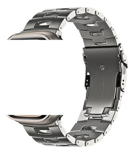 Correa De Titanio Para Apple Watch Eslabon Acabado Brillante