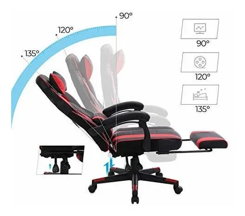Silla Para Juegos Songmics Racing, Silla De Oficina Ergonómi Color Stainless steel Material del tapizado aarke