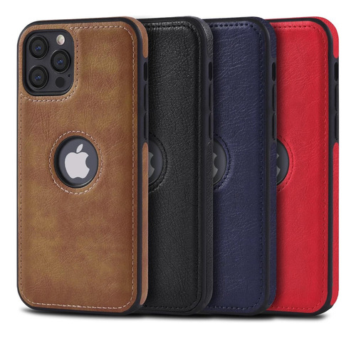 Funda Para iPhone Tipo Piel Leather Case Protector 