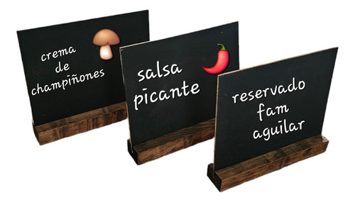 Mini Letreros Pizarrones Para Menús Con Bases